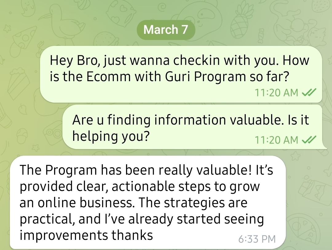 Student review about actionable steps