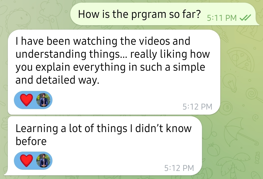 Student review about simple teaching